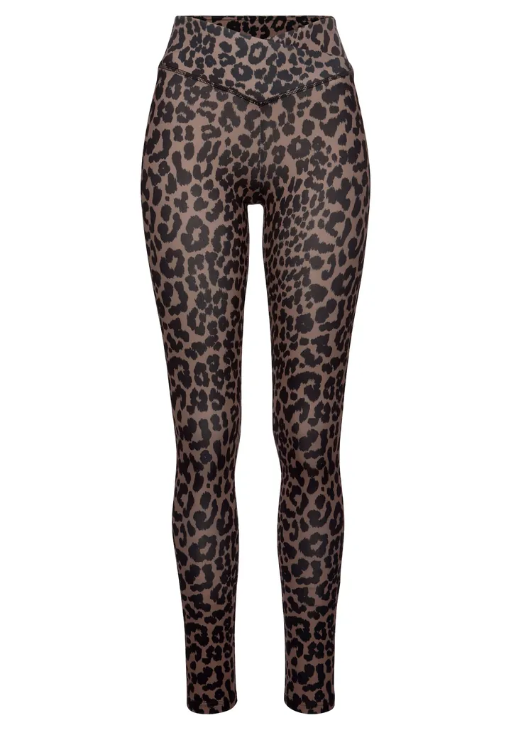 LASCANA ACTIVE Pantalón deportivo marrón / negro