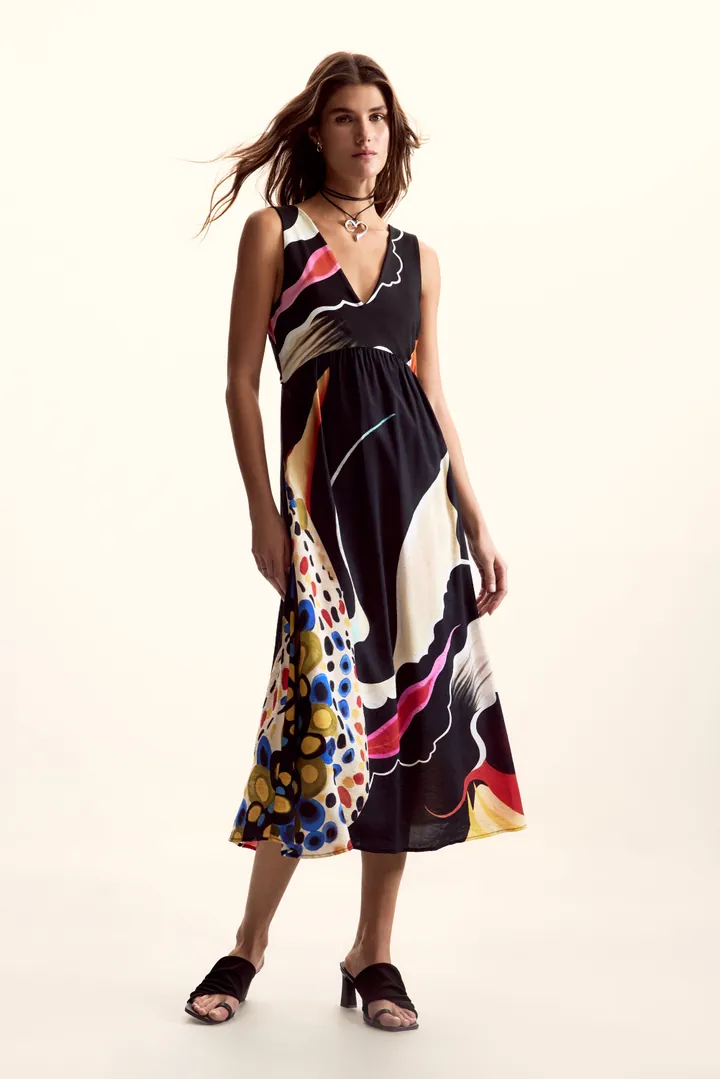 Desigual, Vestido diseñado por mr. christian lacroix, Mujer, Negro, S