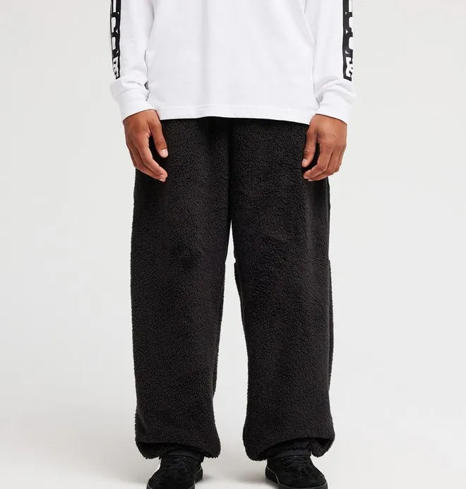 Lynx - Pantalones deportivos de sherpa Negro Unisex