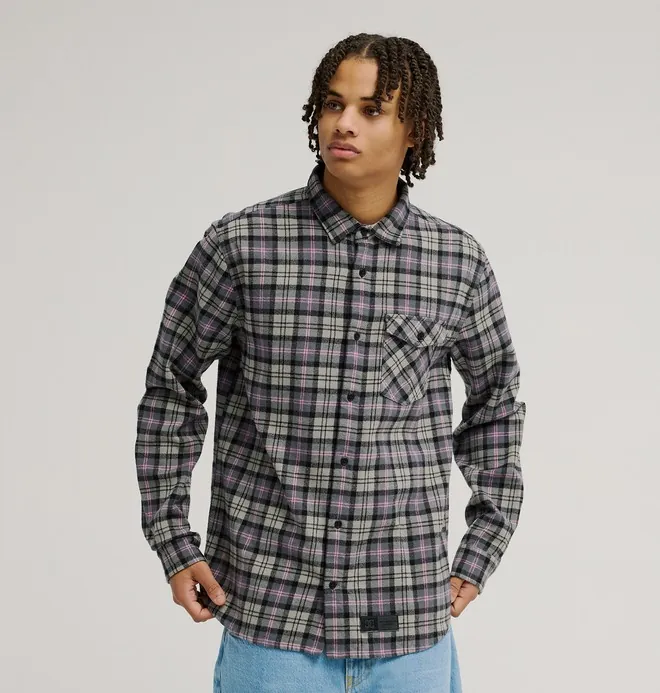 Marshal Flannel - Camisa de manga larga Negro Hombre