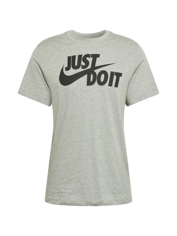 Nike Sportswear Camiseta 'Swoosh' gris moteado / negro