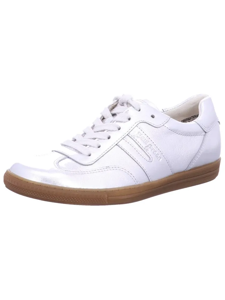Paul Green Calzado deportivo con cordones 'Sneaker Damen 5350-056 Echtleder in grau' blanco