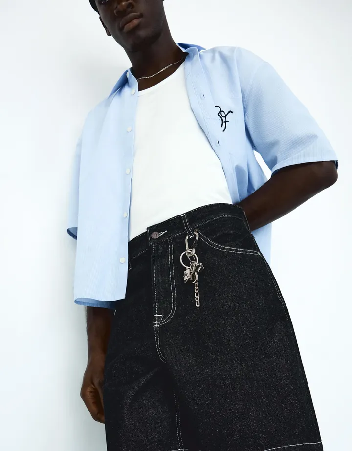 Bershka Llavero Avalorios Hombre Plata
