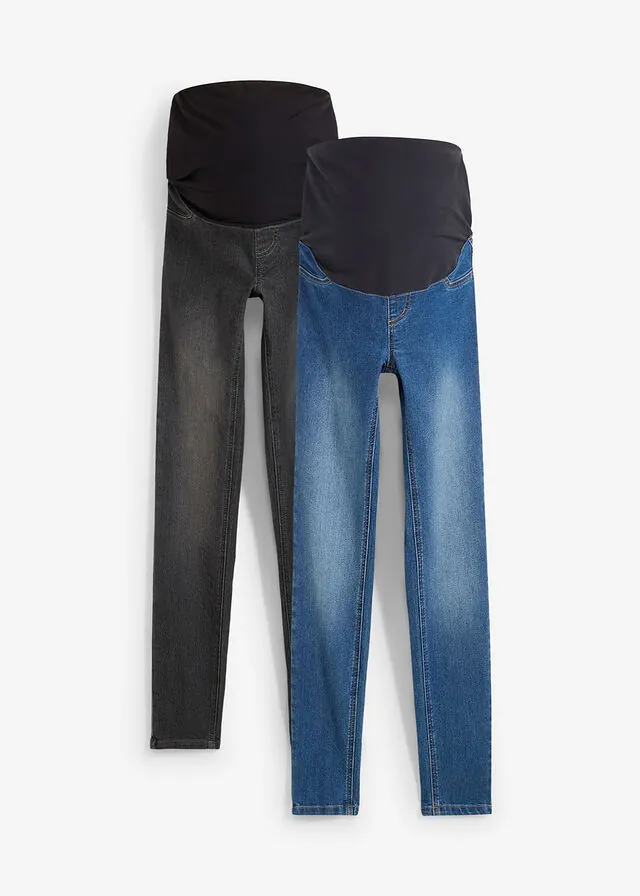 Jeggings premamá con algodón (2 unidades), skinny