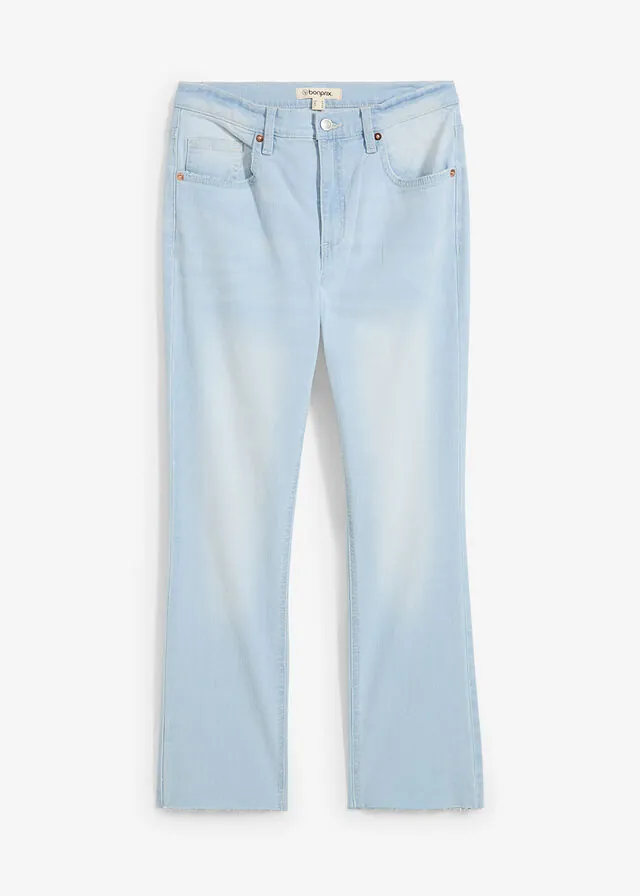 Vaqueros acampanados, high waist, cropped