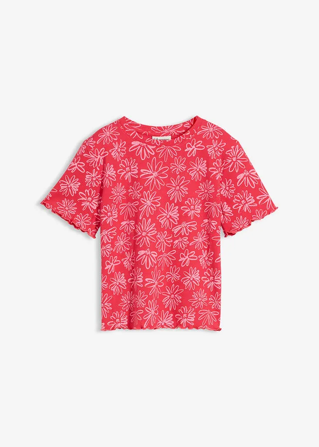 Camiseta corta de mezcla de algodón