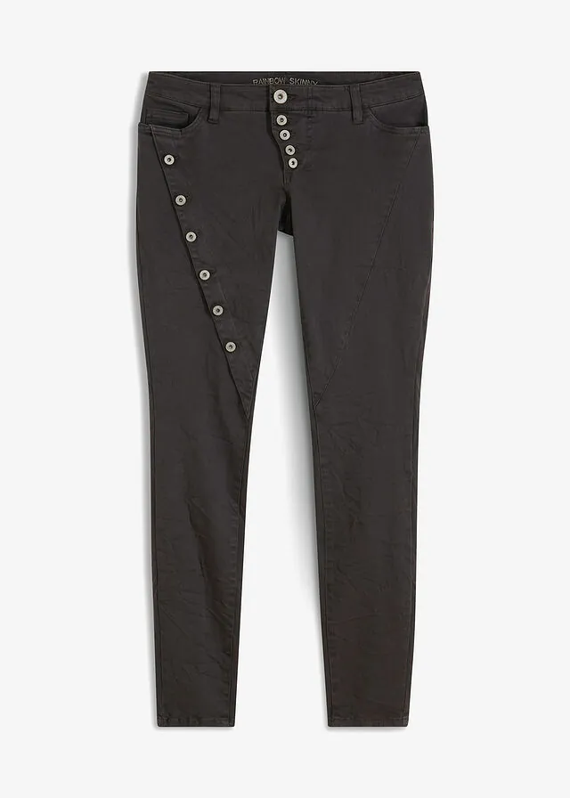 Pantalón de sarga en mezcla de algodón elástico