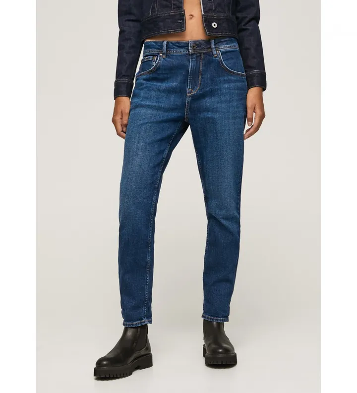 Pepe Jeans para mujer. PL204176VR6 Jeans Violet Azul (25/32), Casual, Algodón, Sostenible