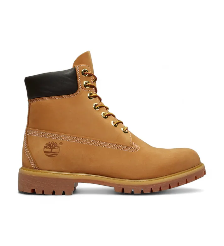 Timberland para hombre. TB1100617131 Botines de Piel Premium 6 marrón (40 W), Plano, Cordones, Casual