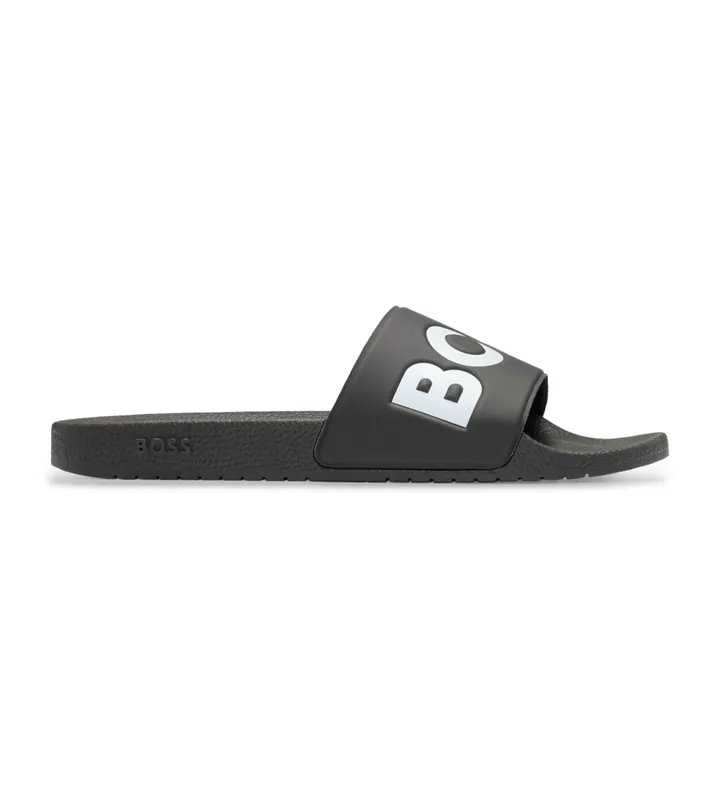 BOSS para hombre. 50536835 Chanclas Aryeh negro (40), Plano, Ninguno, Beachwear