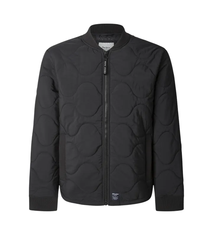 Pepe Jeans para hombre. PM403061 Chaqueta Malabar negro (L), Casual, Poliéster