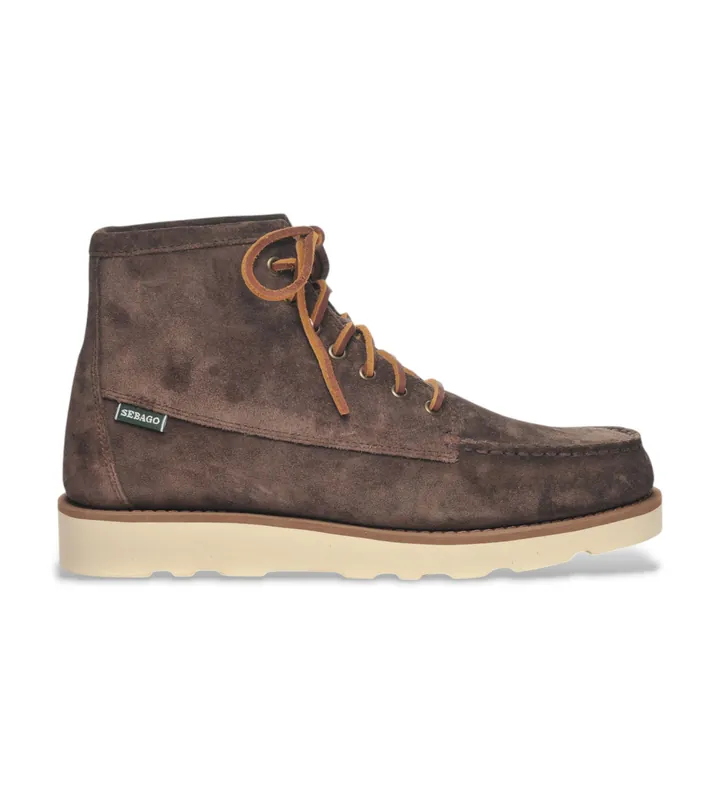 Sebago para hombre. 76111SW Botines de Piel Tala marrón (40), Plano, Cordones, Casual