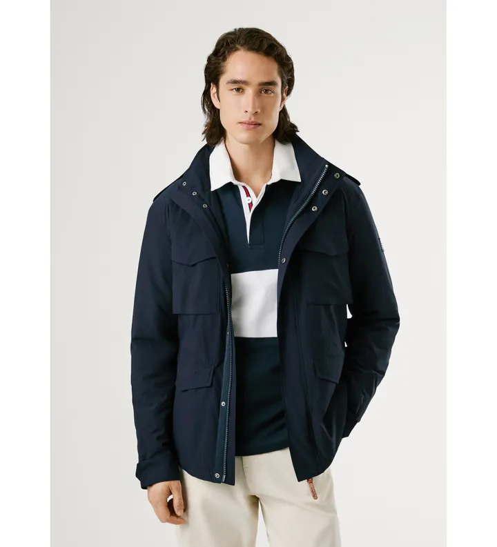 Pepe Jeans para hombre. PM4027177 Chaqueta Jet marino (L), Casual, Poliéster