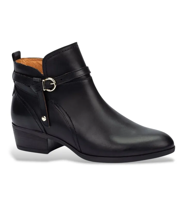 Pikolinos para mujer. W1U-8901C1 Botines de Piel Daroca negro (35), 3 a 5cm, Cremallera, Casual, Clásico