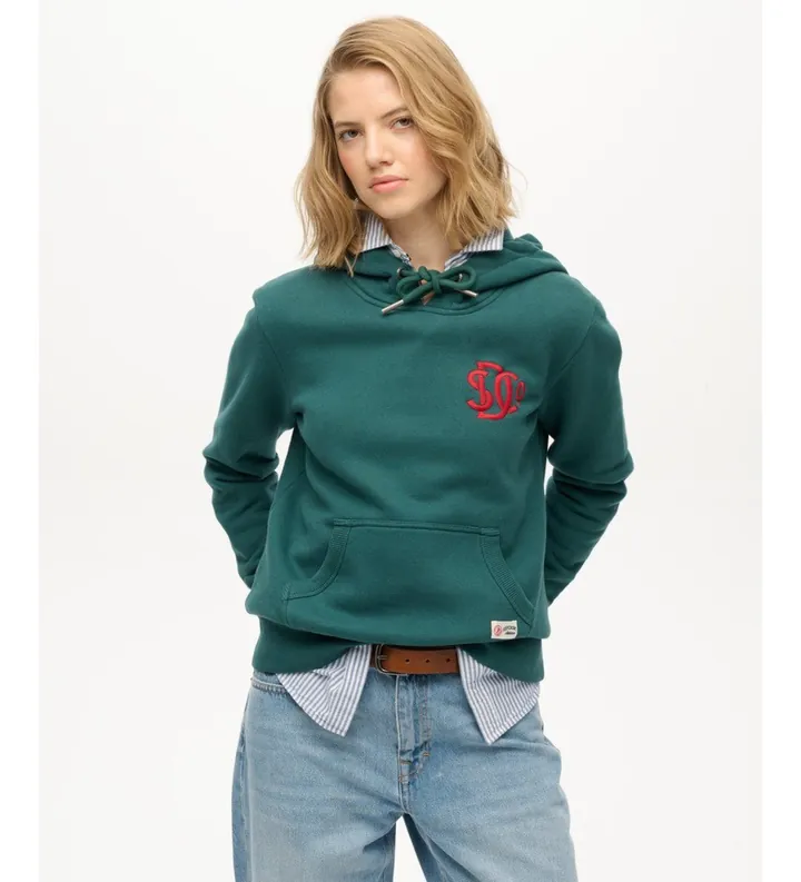 Superdry para mujer. W2012573A Sudadera Sd&Co Neon verde (L), Casual, Algodón, Manga larga