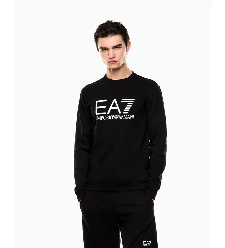 EA7 para hombre. 7M002278_AF22266 Sudadera Core Identity negro (3XL), Casual, Algodón, Manga corta