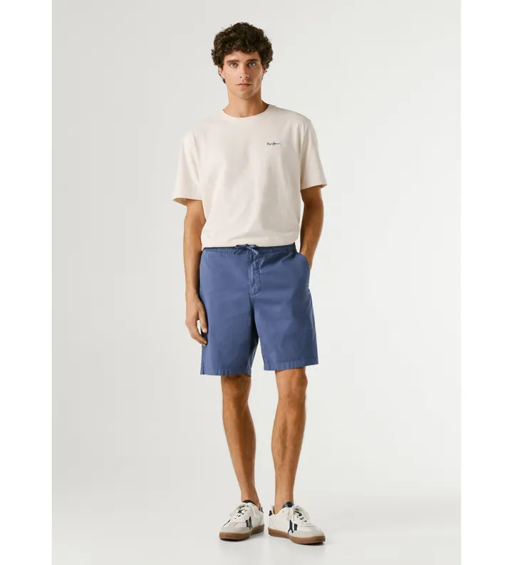Pepe Jeans para hombre. PM8000033 Shorts Relaxed Pull On Poplin marino (29), Azul, Casual, Algodón