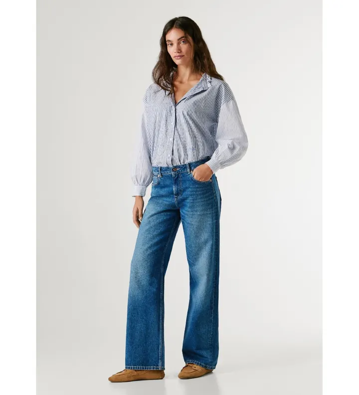 Pepe Jeans para mujer. PL20510424U1 Jeans Loose Hazel azul (24/30), Casual, Algodón, Denim
