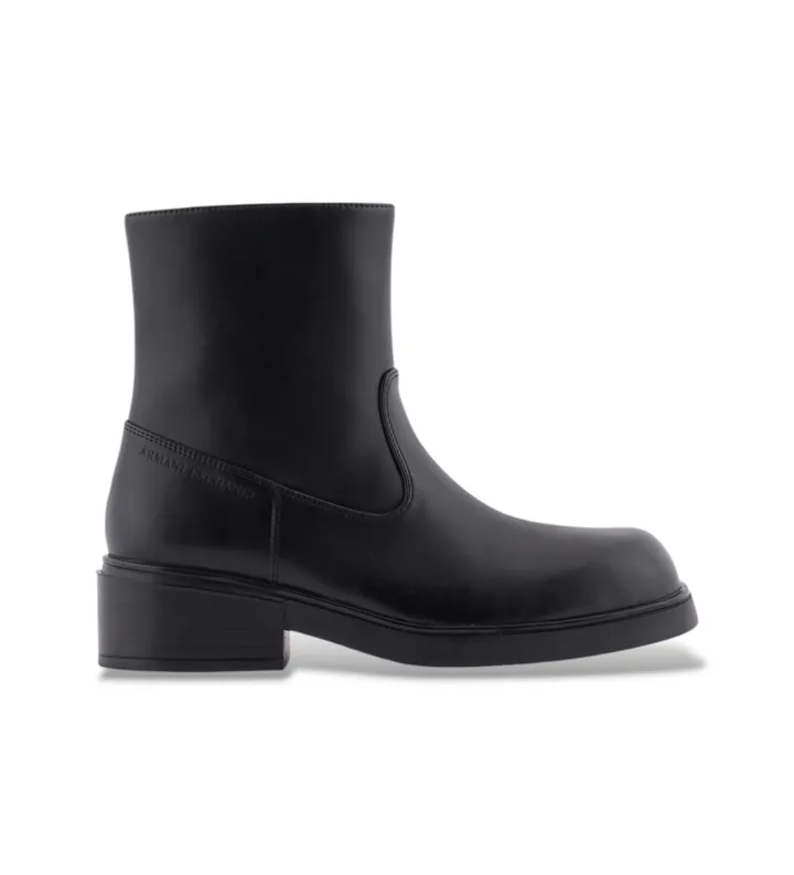 A|X Armani Exchange para mujer. XW002209AF17474UC001 Botines Modern negro (35), Plano, Cremallera, Casual