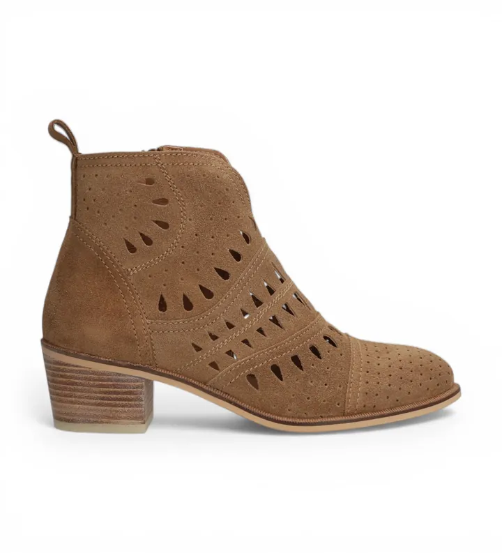 Alpe para mujer. 543311 Botines de Piel Nelly marrón (36), 3 a 5cm, Cremallera, Casual