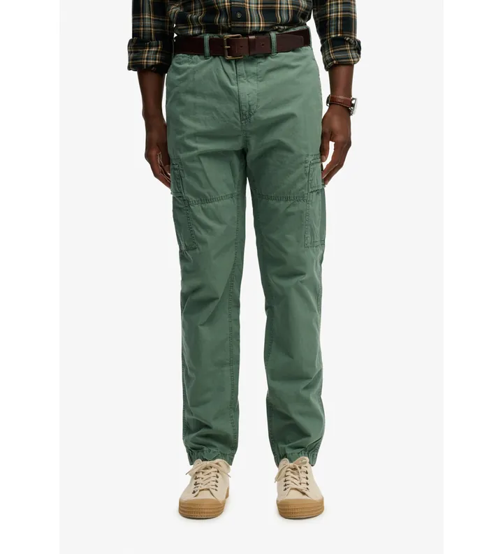 Superdry para hombre. M7011439A Pantalón Ripstop Light Cargo verde (28/32), Casual, Algodón