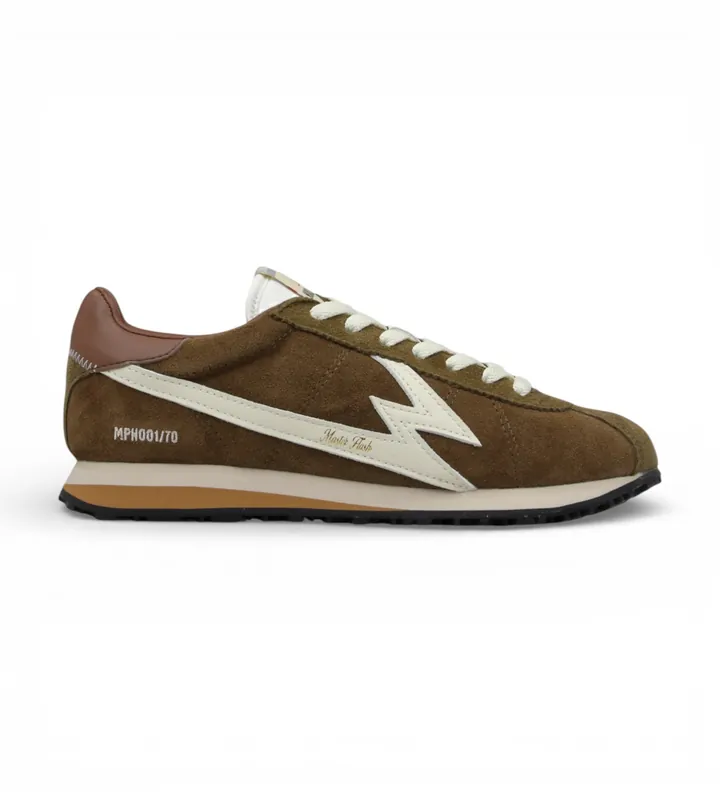 MOA Concept para mujer. FL218 Zapatillas Flash marrón (36), Plano, Cordones, Casual