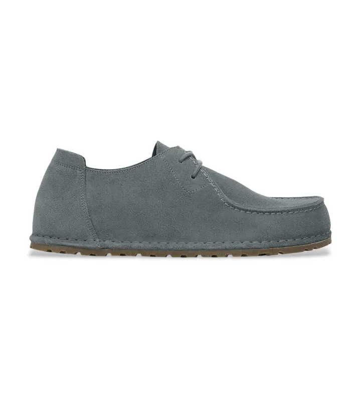 Birkenstock para hombre. 1030035 Zapatos de Piel Utti Lace (Ajuste Regular) gris (41), Plano, Ante, Cordones, Casual