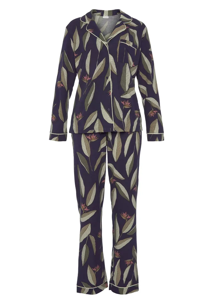 LASCANA Pijama navy / verde pastel / verde oscuro / rosa claro