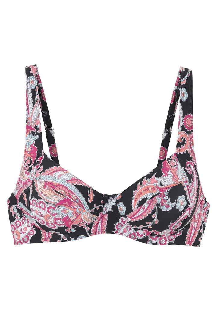 SUNSEEKER Top de bikini azul claro / rosa / negro / blanco