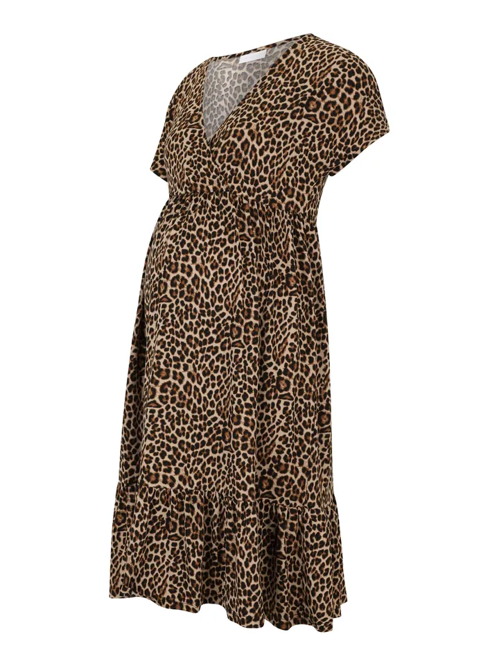 MAMALICIOUS Vestido 'MLNaia Pilar Tess' piel / cognac / negro