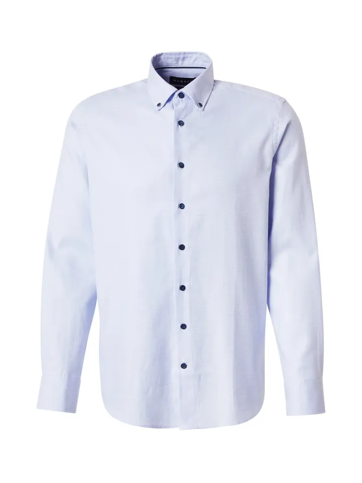 bugatti Camisa azul claro / blanco