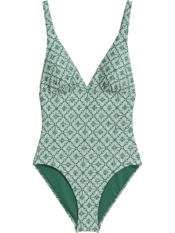 Marc O'Polo Traje de baño ' Geo Capsule ' verde / blanco