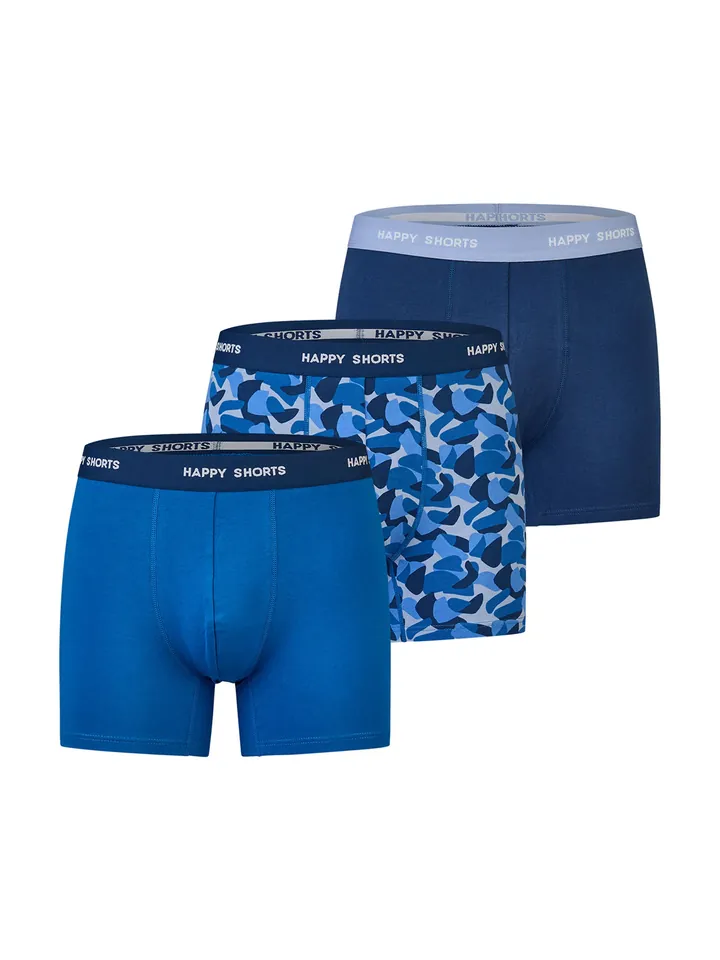 Happy Shorts Calzoncillo boxer azul / azul oscuro