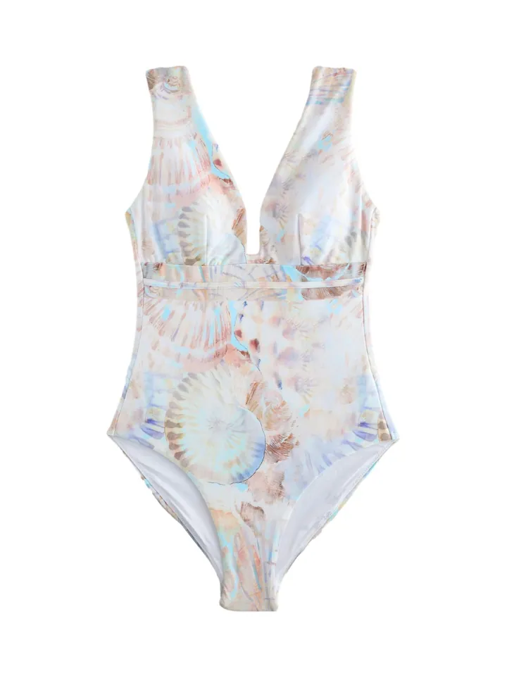 Next Traje de baño  azul claro / marrón / lila / albaricique