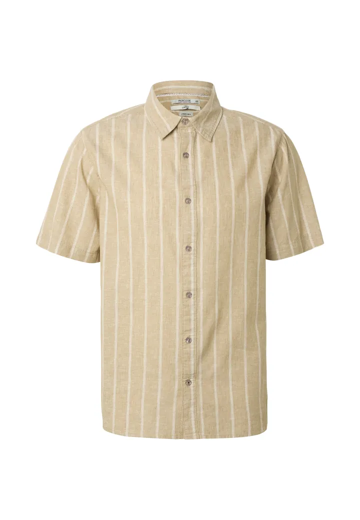 INDICODE JEANS Camisa 'Tryp' arena / blanco