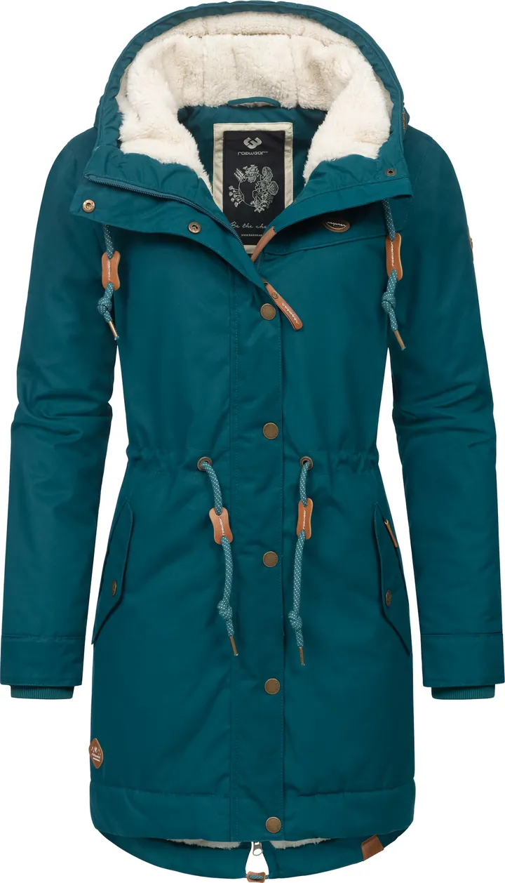Ragwear Parca de invierno 'Canny' marrón / verde / negro / blanco