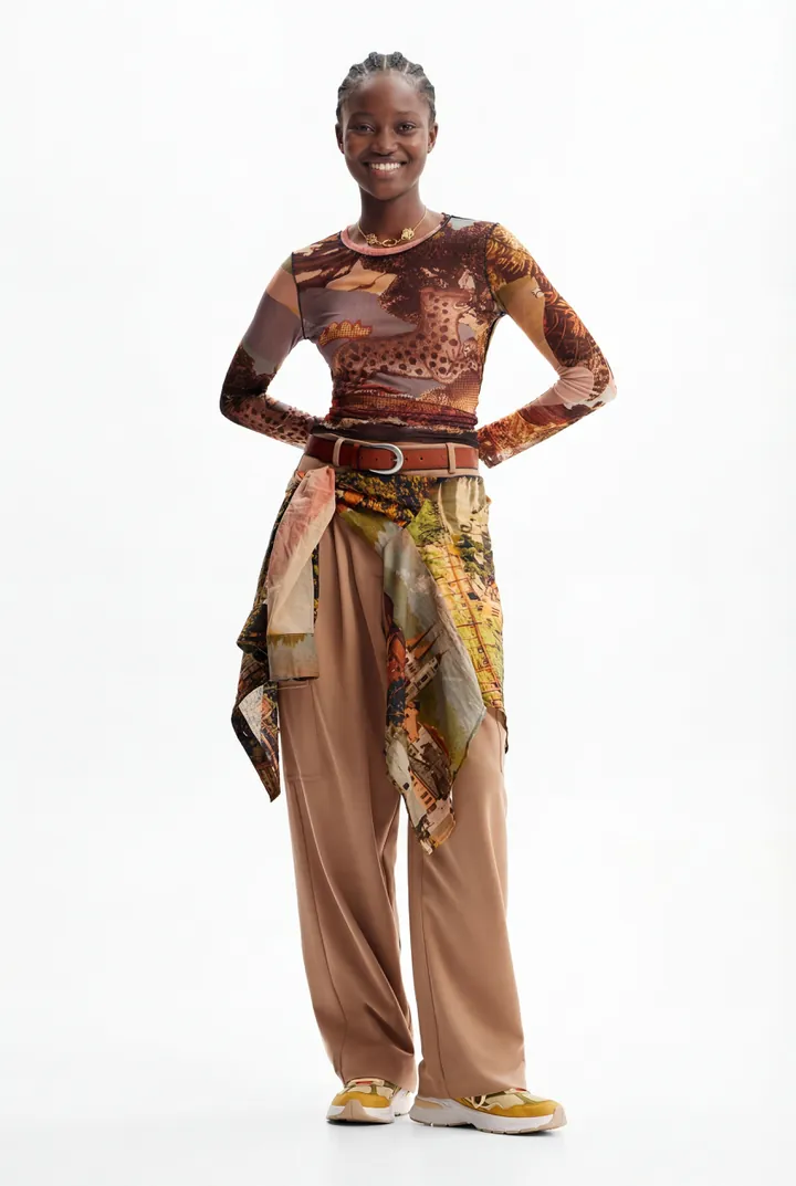 Desigual, Pantalón sastre M. Christian Lacroix, MarróN, M