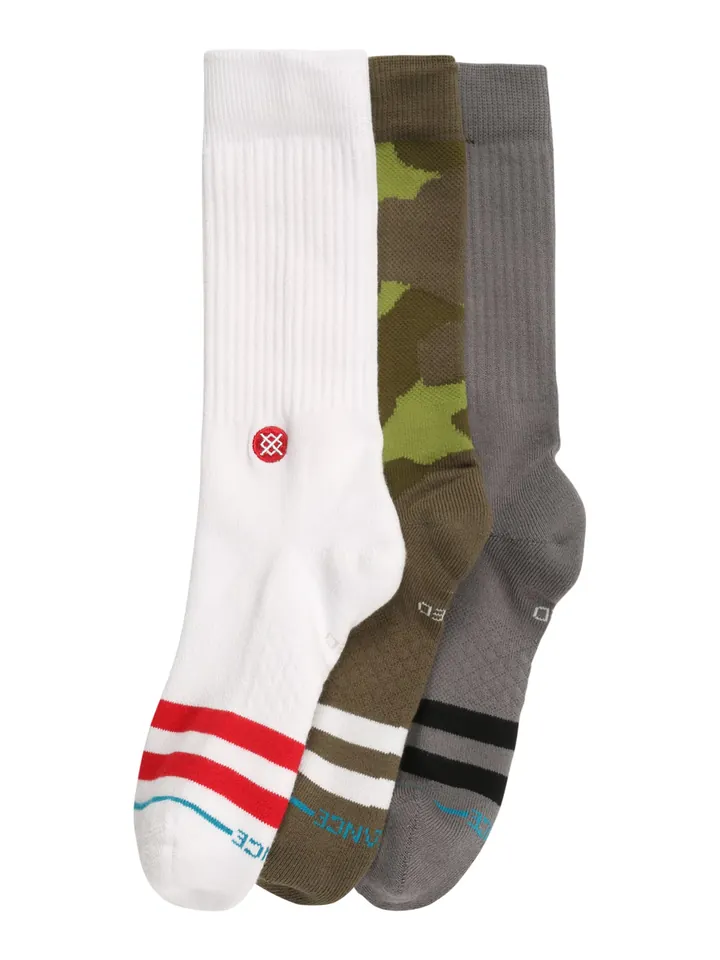 Stance Calcetines 'The Og'  gris / oliva / verde claro / blanco