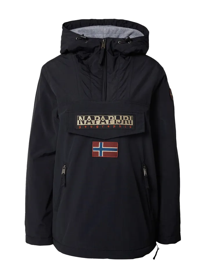 NAPAPIJRI Chaqueta funcional 'Rainforest' beige / rojo oscuro / negro