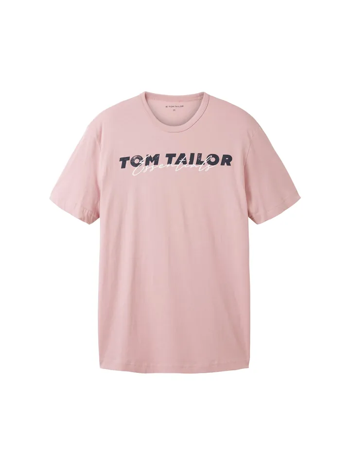 TOM TAILOR Camiseta  rosa / negro / blanco