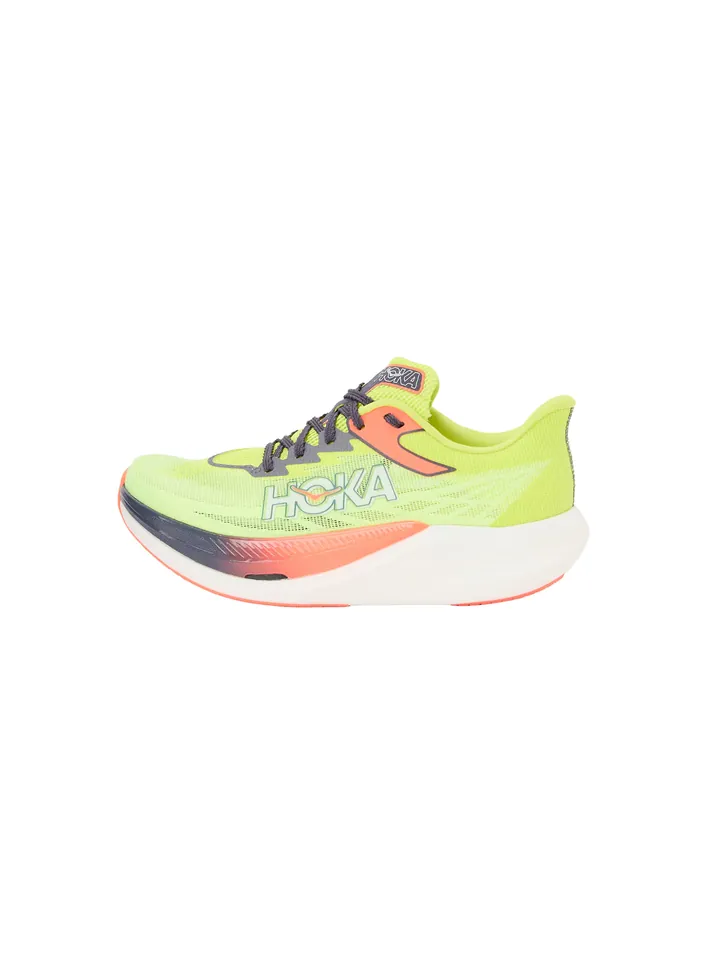 HOKA Zapatillas de running 'ROCKET X 3'  verde neón / naranja oscuro / negro