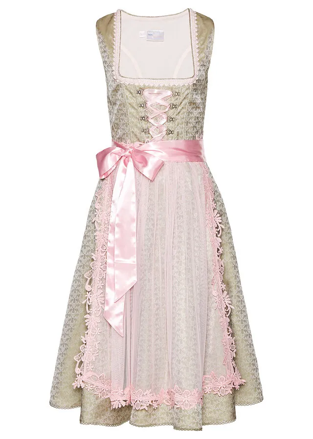 Traje tirolés con perlas (2 piezas)