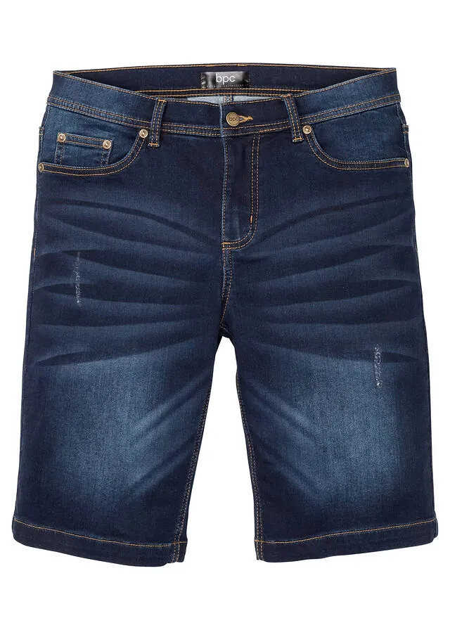 Bermudas vaqueras de chándal con corte cómodo y regular