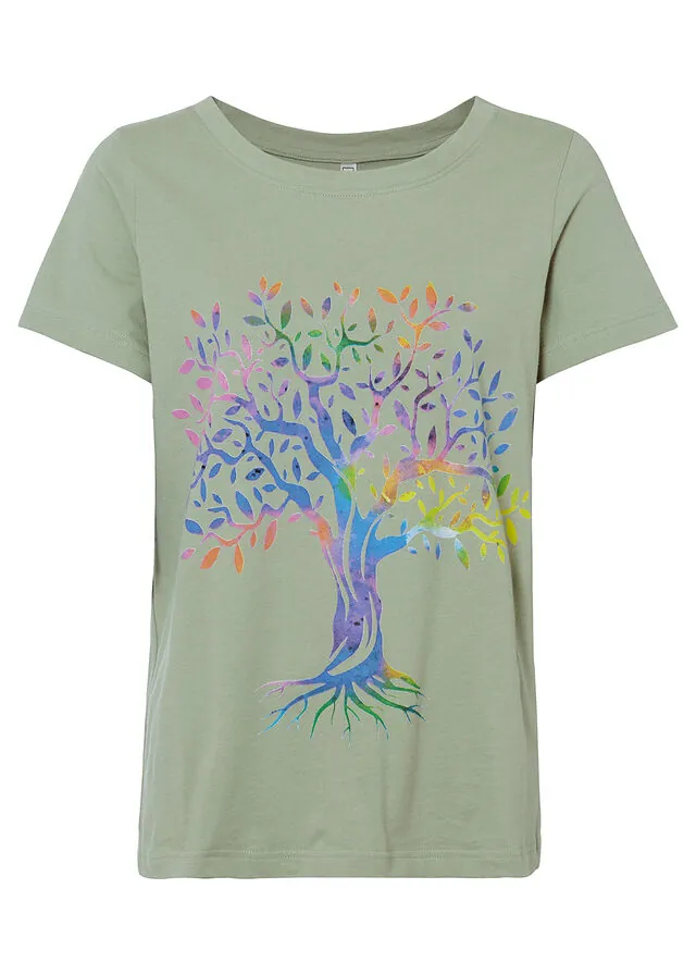 Camiseta estampada de algodón orgánico