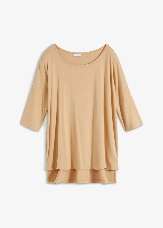 Camiseta tipo boxy de mezcla de viscosa suave