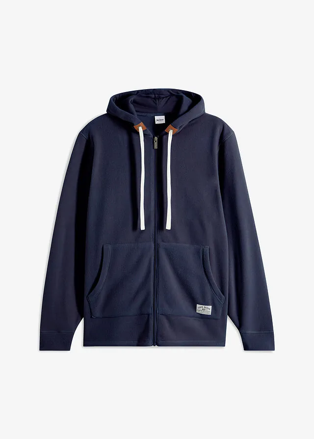 Chaqueta polar con capucha y bolsillos