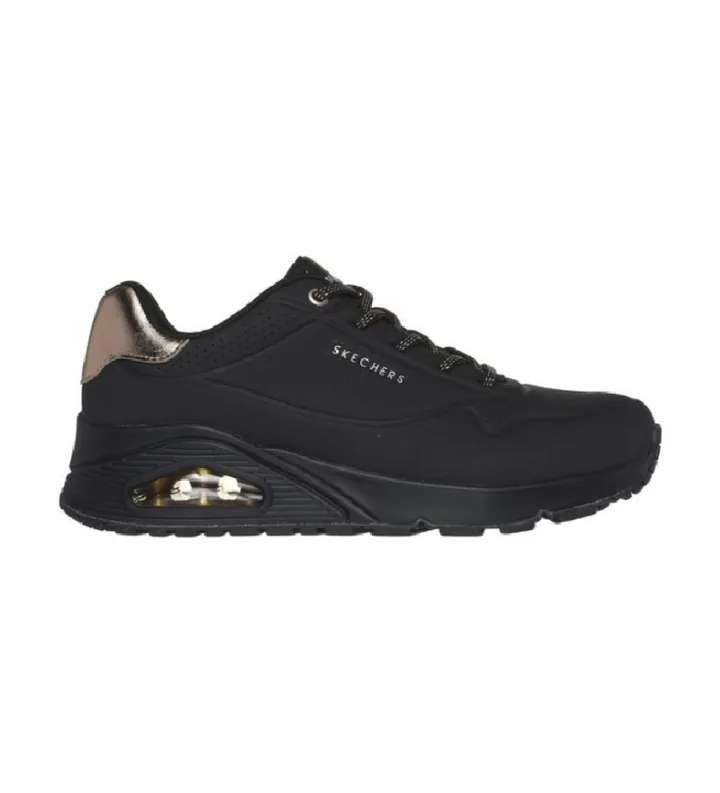 Skechers para mujer. 155196 Zapatillas Uno - Shimmer Away negro (36), 3 a 5cm, Cordones, Casual, Deportivo