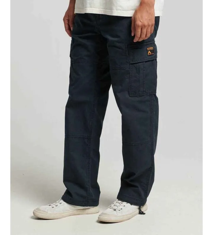 Superdry para hombre. M7011029A Pantalón cargo holgado marino (29/32), Casual, Algodón