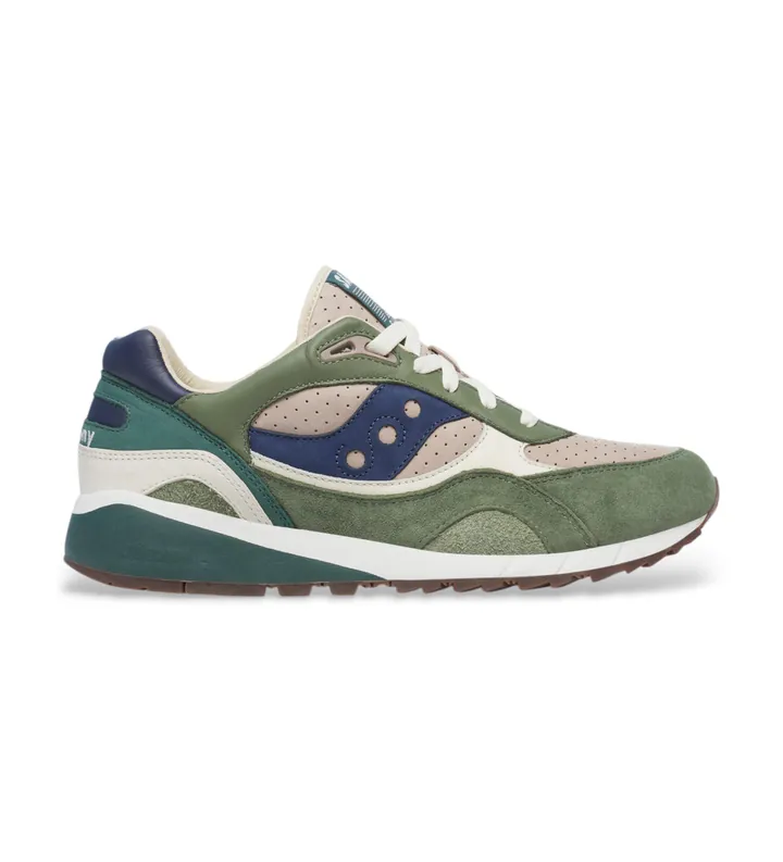 Saucony para hombre. S70945-2 Zapatillas Shasow 5000 verde (40), Piel, Plano, Cordones, Casual