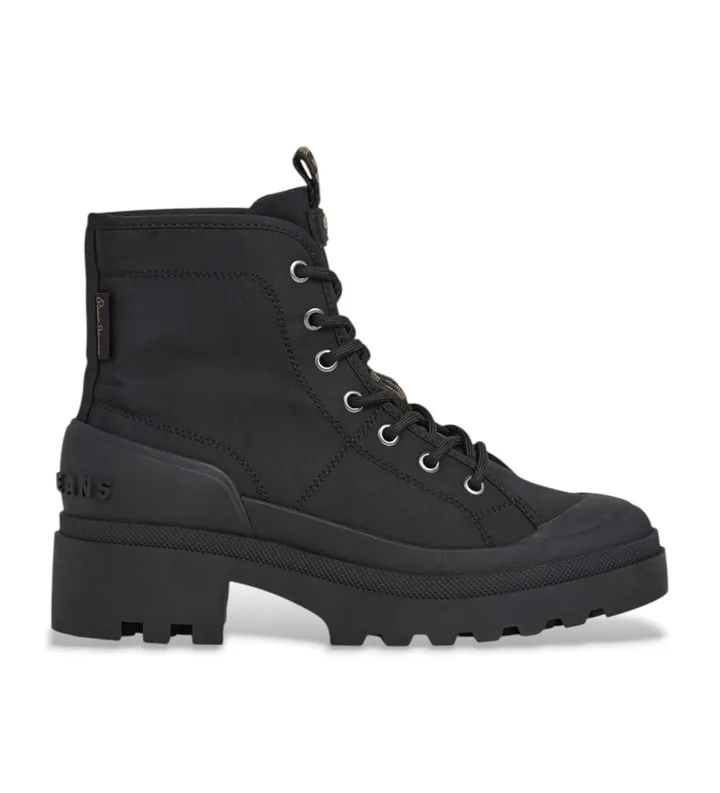 Pepe Jeans para mujer. PLS500007 Botines Hale City negro (39), 3 a 5cm, Cordones, Cremallera, Casual